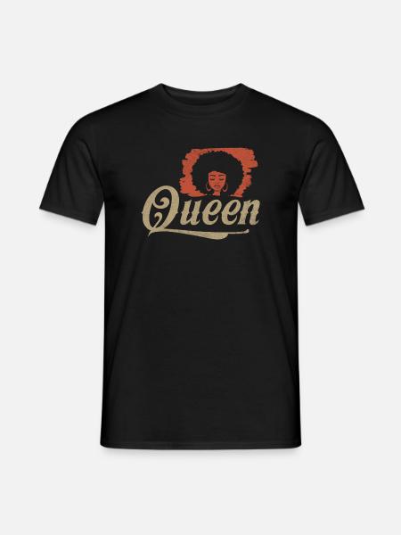 Queen Afro Silhouette - Men's T-Shirt - black