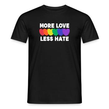 Heart Love Statement Lgbt Equality Homo - Men's T-Shirt - black - Front - AI Model Male 178 light (178cm)