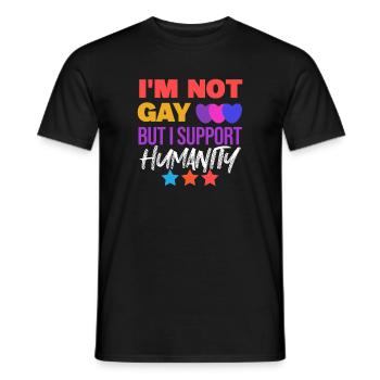 Cool Lgbt Statement Rechte Homosexueller Herz - Männer T-Shirt - Schwarz - Vorne - AI Model Male 178 light (178cm)