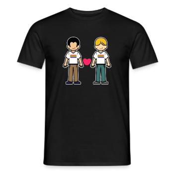 Herz Lgbt Gleichgeschlechtliche Ehe Menschenrechte - Männer T-Shirt - Schwarz - Vorne - AI Model Male 178 light (178cm)