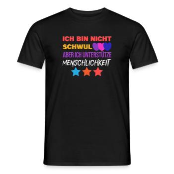 Gleichberechtigung Statement Lgbt Sexualität Herz - Männer T-Shirt - Schwarz - Vorne - AI Model Male 178 light (178cm)