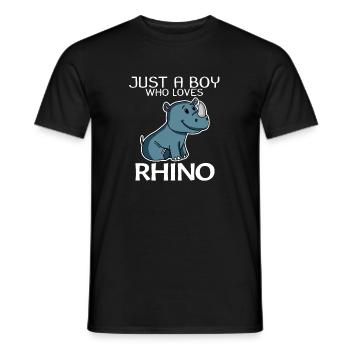 Rhino Nashorn - Männer T-Shirt - Schwarz - Vorne - AI Model Male 178 light (178cm)