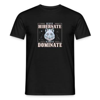 Motivational Epic Wolf Instinct For A Hardwork - Men's T-Shirt - black - Front - AI Model Male 178 light (178cm)
