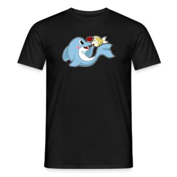 Delfin Fisch - Männer T-Shirt - Schwarz - Vorne - AI Model Male 178 light (178cm)
