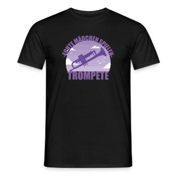Trompete Musikerin Instrument Mädchen Geschenk - Männer T-Shirt - Schwarz - Vorne - AI Model Male 178 light (178cm)