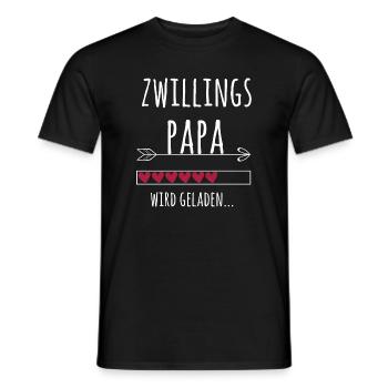 werdender Papa Zwillinge Schwangerschaft Geschenk - Männer T-Shirt - Schwarz - Vorne - AI Model Male 178 light (178cm)