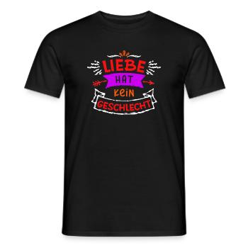 Lgbt Liebe Beziehung Statement Bisexuell Homo - Männer T-Shirt - Schwarz - Vorne - AI Model Male 178 light (178cm)