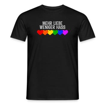 Liebe Herz Lgbt Homo Regenbogen Menschenrechte - Männer T-Shirt - Schwarz - Vorne - AI Model Male 178 light (178cm)