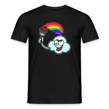 Drôle Lgbt Gay Arc-en-ciel Bisexuel Transgenre - T-shirt homme - noir - Devant - AI Model Male 178 light (178cm)