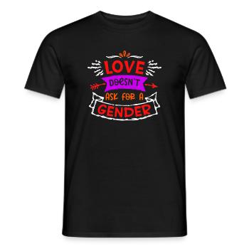 Égalité des droits Droits LGBT de l’amour homosexuel - T-shirt homme - noir - Devant - AI Model Male 178 light (178cm)