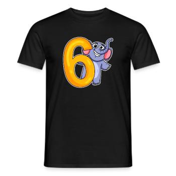 6 ans - 6 ans avec motif animal - T-shirt homme - noir - Devant - AI Model Male 178 light (178cm)