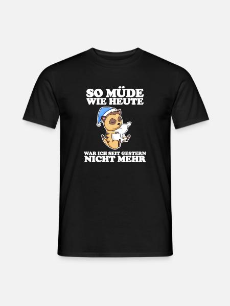 Müde Spruch lustig Schlafen Ausschlafen Faul - Männer T-Shirt - Schwarz