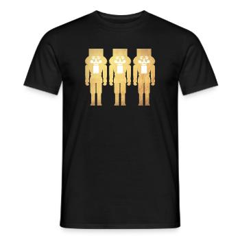 Nussknacker Gold 3 Weihnachten Dekoration deluxe - Männer T-Shirt - Schwarz - Vorne - AI Model Male 178 light (178cm)