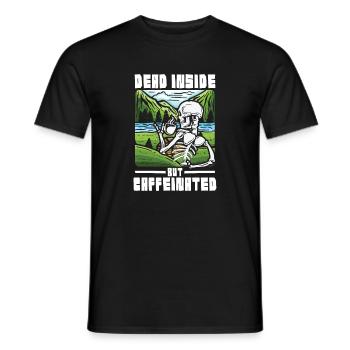 Dead inside but caffeinated - Männer T-Shirt - Schwarz - Vorne - AI Model Male 178 light (178cm)