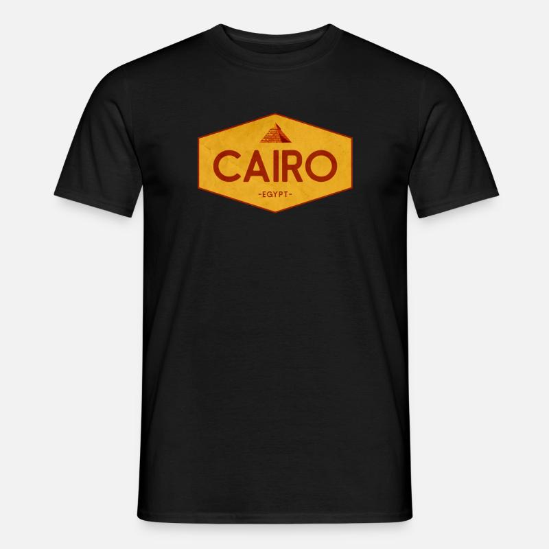 Cairo Egypt Pyramid Emblem - Männer T-Shirt - Schwarz