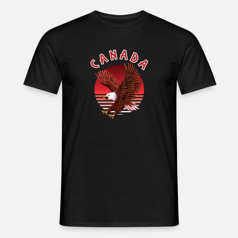Kanada Adler - Männer T-Shirt - Schwarz