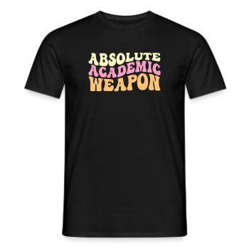 Studenten Absolute Academic Weapon - Männer T-Shirt - Schwarz - Vorne - AI Model Male 178 light (178cm)