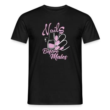 Les ongles avant les hommes Créateur d’ongles - T-shirt homme - noir - Devant - AI Model Male 178 light (178cm)
