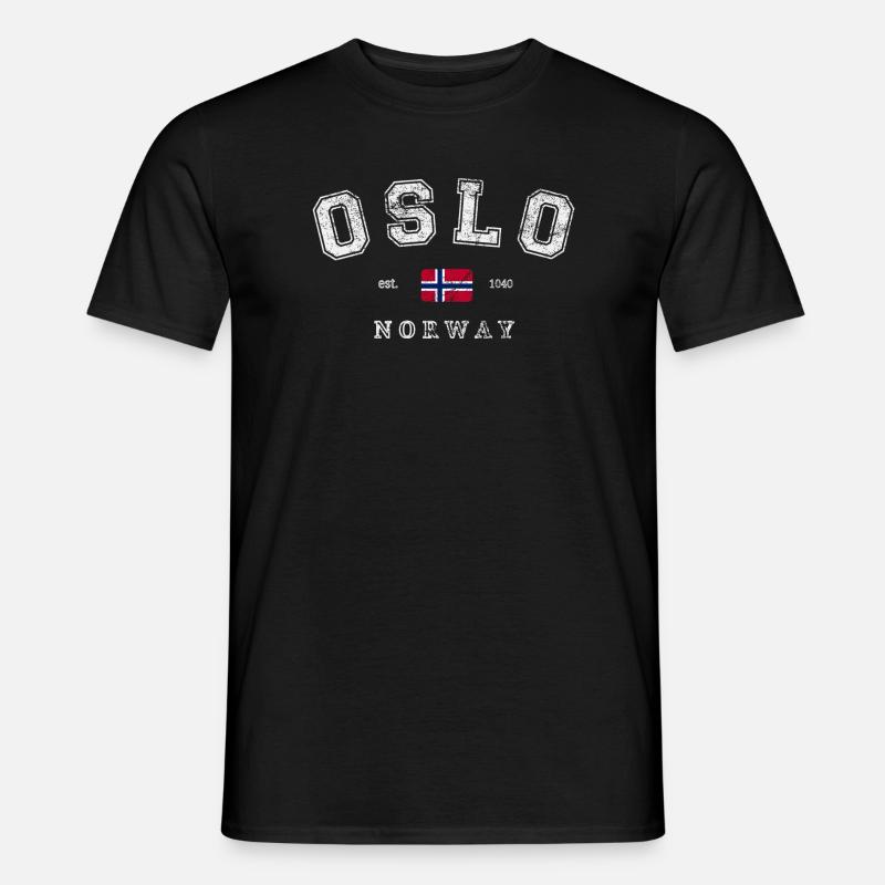 Oslo Norway - Männer T-Shirt - Schwarz