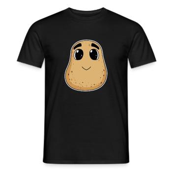 Potato motif - Men's T-Shirt - black - Front - AI Model Male 178 light (178cm)