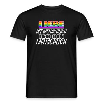 Beziehung Sexualität Lgbt Statement Liebe Homo - Männer T-Shirt - Schwarz - Vorne - AI Model Male 178 light (178cm)