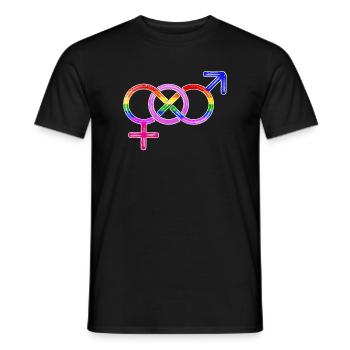 Gleichgeschlechtliche Ehe Regenbogen Lgbt Liebe - Männer T-Shirt - Schwarz - Vorne - AI Model Male 178 light (178cm)