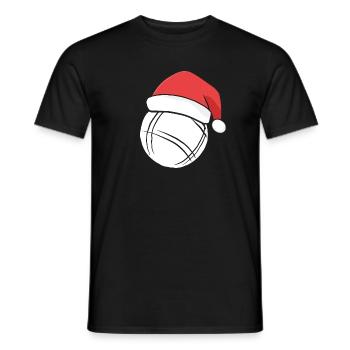 Boule Santa Tenue de pétanque pour Bouler pour boules - T-shirt homme - noir - Devant - AI Model Male 178 light (178cm)