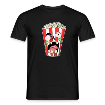 Popcorn Zombie Horror - Männer T-Shirt - Schwarz - Vorne - AI Model Male 178 light (178cm)