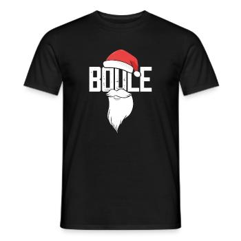 Boule Santa Tenue de pétanque pour Bouler pour boules - T-shirt homme - noir - Devant - AI Model Male 178 light (178cm)