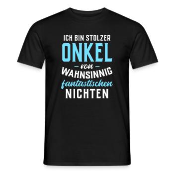 Stolzer Onkel von wahnsinnig fantastischen Nichten - Männer T-Shirt - Schwarz - Vorne - AI Model Male 178 light (178cm)