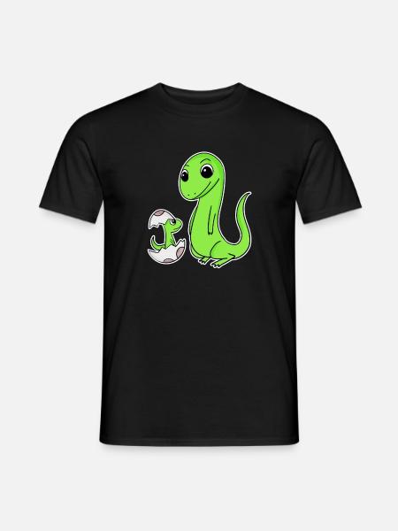 Famille - Lézard avec bébé lézard - T-shirt homme - noir