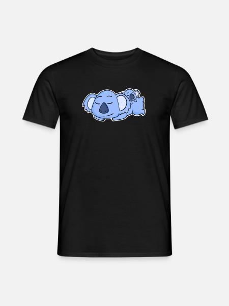 Family - Koala with Baby Koala - Men's T-Shirt - black