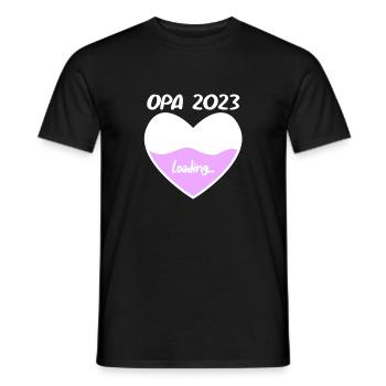 Opa 2023 loading - Opa werden - Bald Opa - Männer T-Shirt - Schwarz - Vorne - AI Model Male 178 light (178cm)