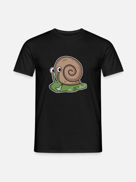 Schnecke - Männer T-Shirt - Schwarz