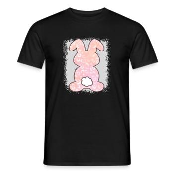 Leopardenmuster Gebleichter Osterhase - Männer T-Shirt - Schwarz - Vorne - AI Model Male 178 light (178cm)