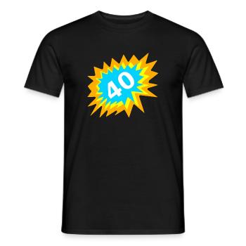 tolle Geburtstags tees, 40 bunt - Männer T-Shirt - Schwarz - Vorne - AI Model Male 178 light (178cm)