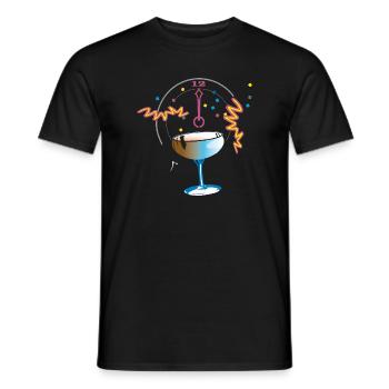 New Year's Toast Confetti - Men's T-Shirt - black - Front - AI Model Male 178 light (178cm)