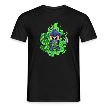 Boy 5 years 5th birthday Boy Ninja Green - Men's T-Shirt - black - Front - AI Model Male 178 light (178cm)