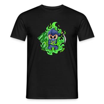 Garçon 1 an 1er anniversaire Garçon Ninja Green - T-shirt homme - noir - Devant - AI Model Male 178 light (178cm)