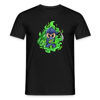 Garçon 4 ans 4ème anniversaire Garçon Ninja Green - T-shirt homme - noir - Devant - AI Model Male 178 light (178cm)
