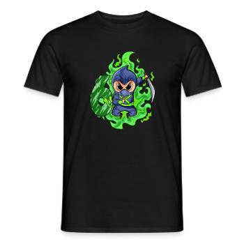 Boy 6 years 6th birthday Boy Ninja Green - Men's T-Shirt - black - Front - AI Model Male 178 light (178cm)
