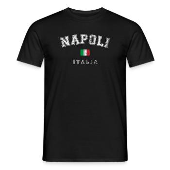 Naples Italie - T-shirt homme - noir - Devant - AI Model Male 178 light (178cm)