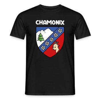 Hinweis Mignon Chamonix Mont Blanc Haute Savoie - Männer T-Shirt - Schwarz - Vorne - AI Model Male 178 light (178cm)