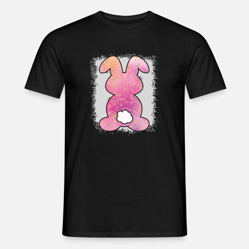 Leopard Print Bleached Easter - Men’s T-shirt - black
