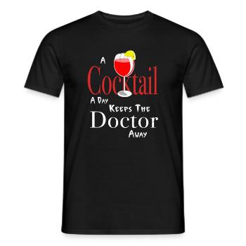 A Cocktail a day keeps the doctor away - Men's T-Shirt - black - Front - AI Model Male 178 light (178cm)