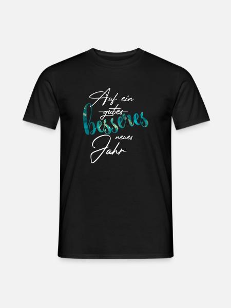 Neujahrswunsch Handlettering - Männer T-Shirt - Schwarz
