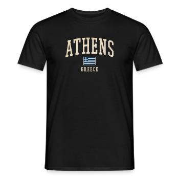 Athènes Grèce Vintage Varsity - T-shirt homme - noir - Devant - AI Model Male 178 light (178cm)