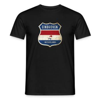 Eindhoven Netherlands coat of arms design - Men's T-Shirt - black - Front - AI Model Male 178 light (178cm)