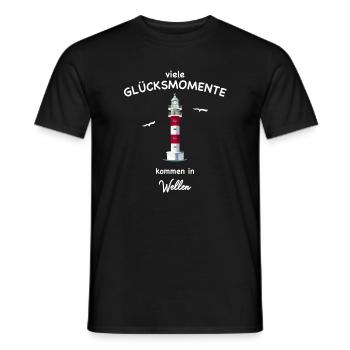 Teneriffa, Leuchtturm Punta de Tuna, Glücksmomente - Männer T-Shirt - Schwarz - Vorne - AI Model Male 178 light (178cm)