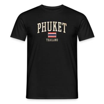 Phuket Thailand Vintage Logo - Men's T-Shirt - black - Front - AI Model Male 178 light (178cm)